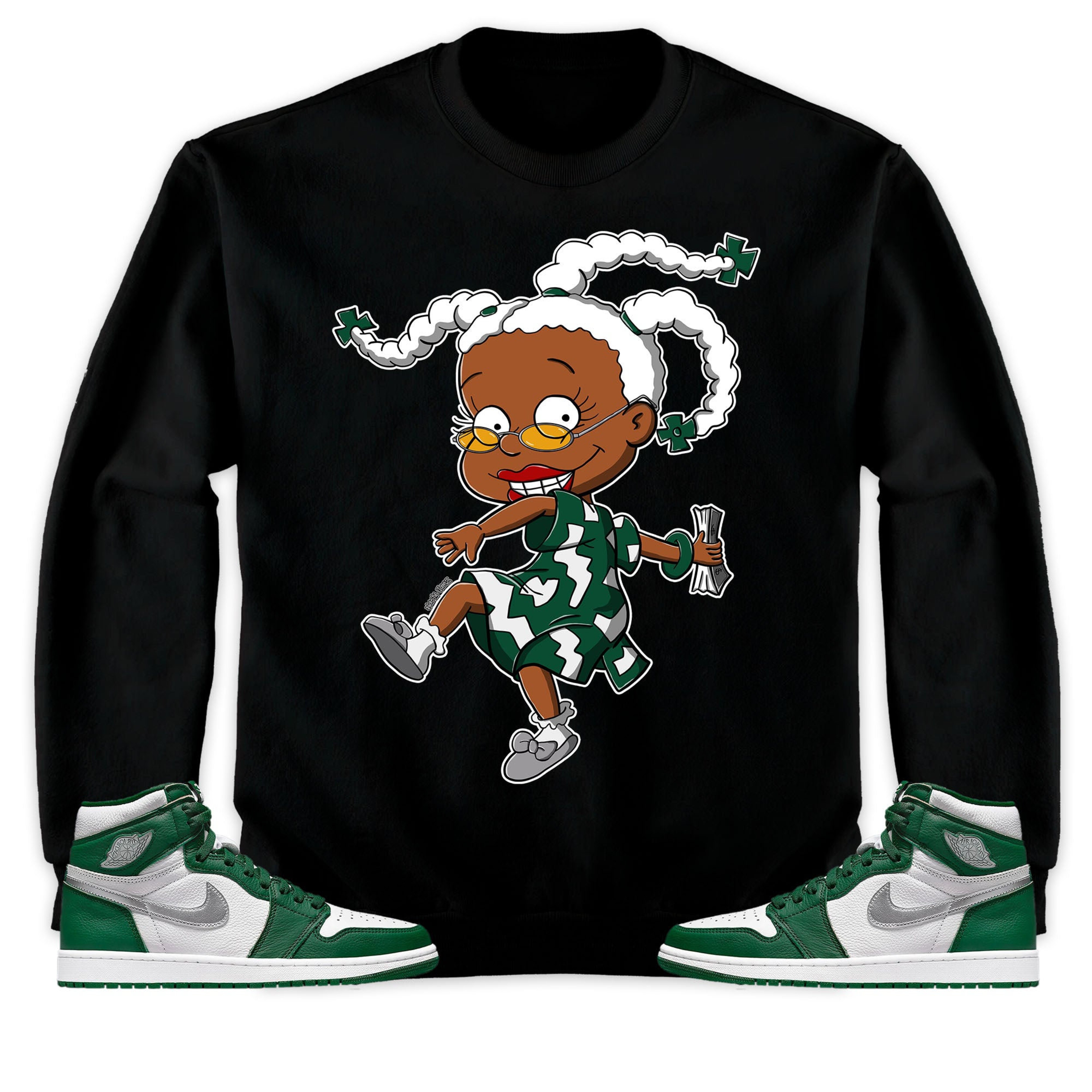 Jordan 1 High OG Gorge Green Unisex Sweatshirt, Hoodie Melanin, Shirt To Match Sneaker