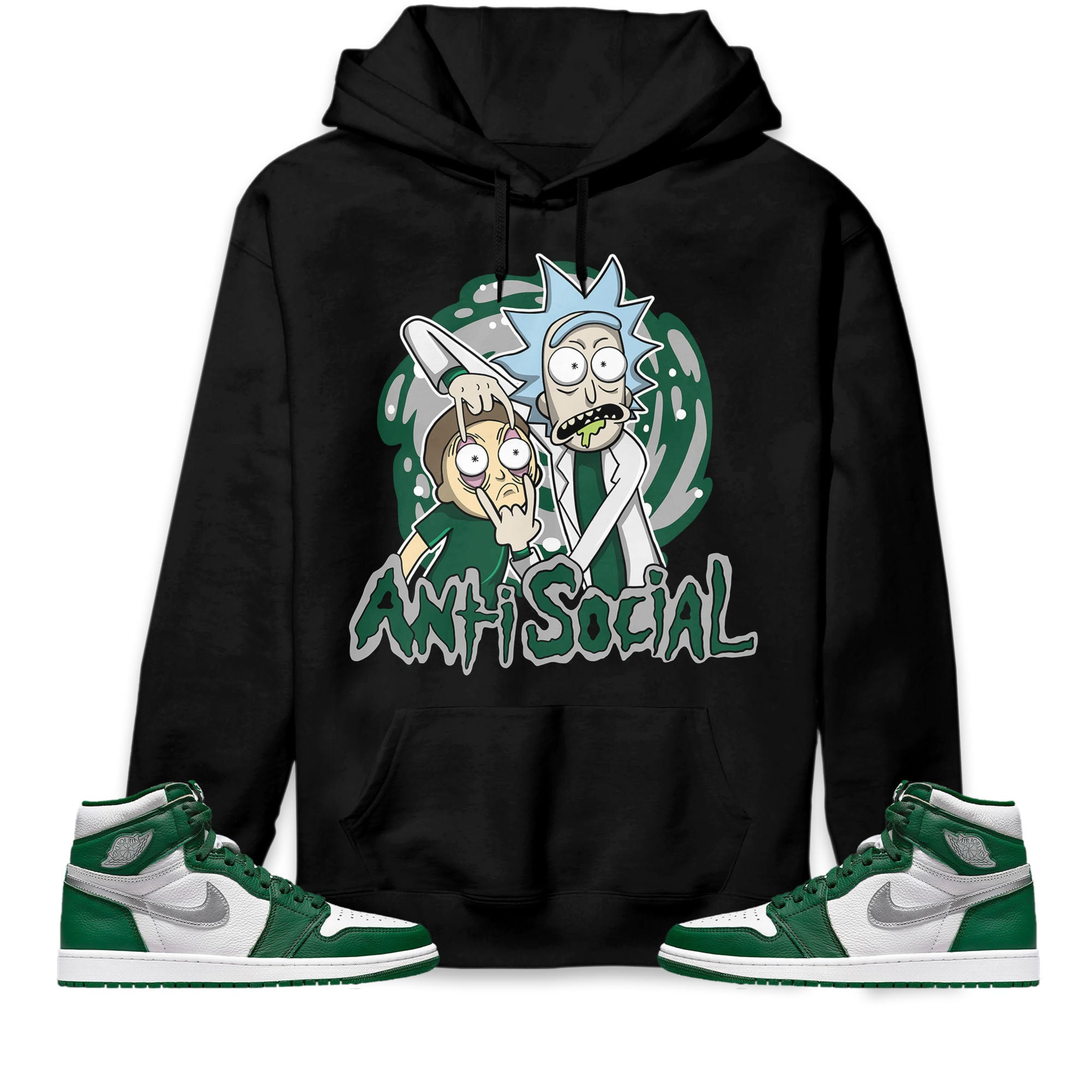 Jordan 1 High OG Gorge Green Unisex Sweatshirt, Hoodie Rick Anti Social, Shirt To Match Sneaker