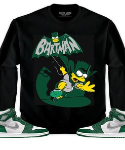 Jordan 1 High OG Gorge Green Unisex Sweatshirt, Hoodie Shirts Bartman Simpson, Shirt To Match Sneaker