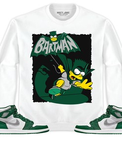 Jordan 1 High OG Gorge Green Unisex Sweatshirt, Hoodie Shirts Bartman Simpson, Shirt To Match Sneaker