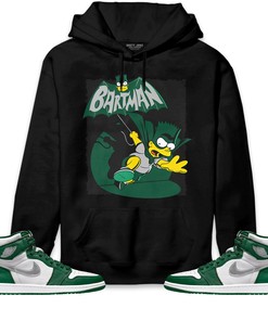 Jordan 1 High OG Gorge Green Unisex Sweatshirt, Hoodie Shirts Bartman Simpson, Shirt To Match Sneaker