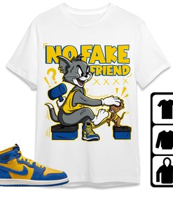 Jordan 1 High OG Laney Unisex Shirt Fake Friend Cat And Mouse, Shirt To Match Sneaker