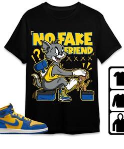 Jordan 1 High OG Laney Unisex Shirt Fake Friend Cat And Mouse, Shirt To Match Sneaker