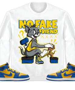 Jordan 1 High OG Laney Unisex Shirt Fake Friend Cat And Mouse, Shirt To Match Sneaker