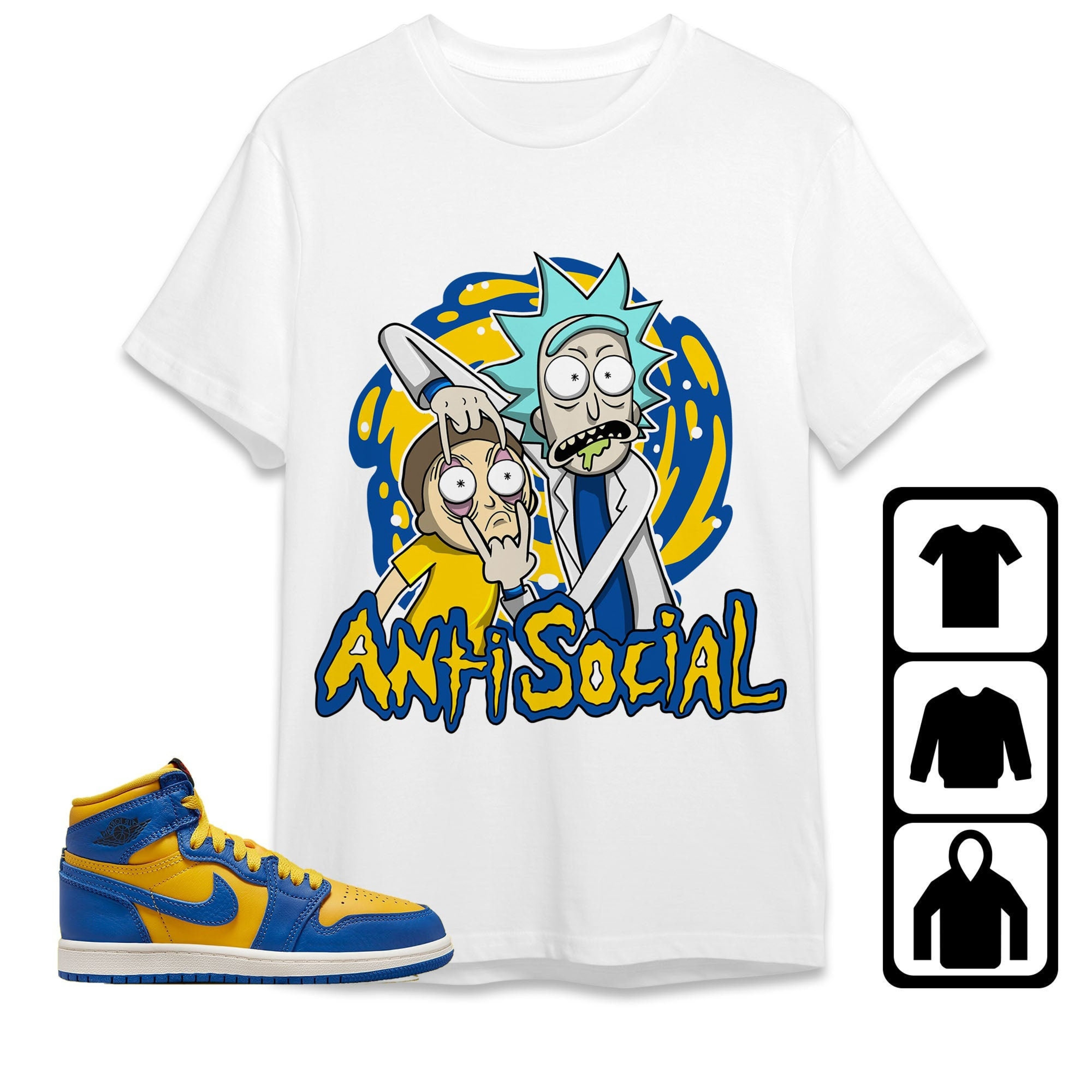 Jordan 1 High OG Laney Unisex Shirt Rick Anti Social, Shirt To Match Sneaker