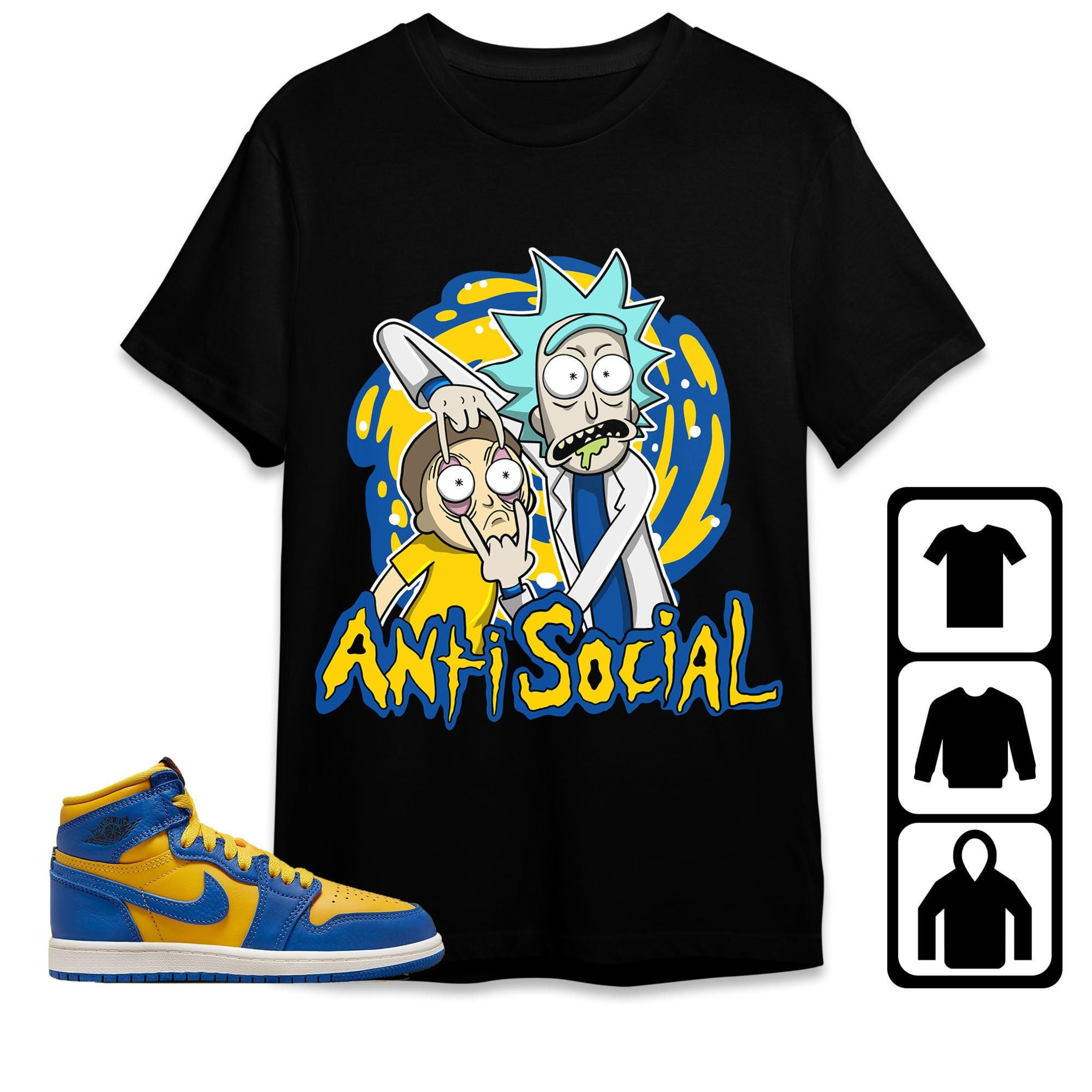 Jordan 1 High OG Laney Unisex Shirt Rick Anti Social, Shirt To Match Sneaker