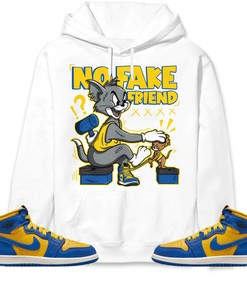 Jordan 1 High OG Laney Unisex Sweatshirt, Hoodie Fake Friend Cat And Mouse, Shirt To Match Sneaker