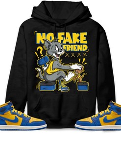 Jordan 1 High OG Laney Unisex Sweatshirt, Hoodie Fake Friend Cat And Mouse, Shirt To Match Sneaker