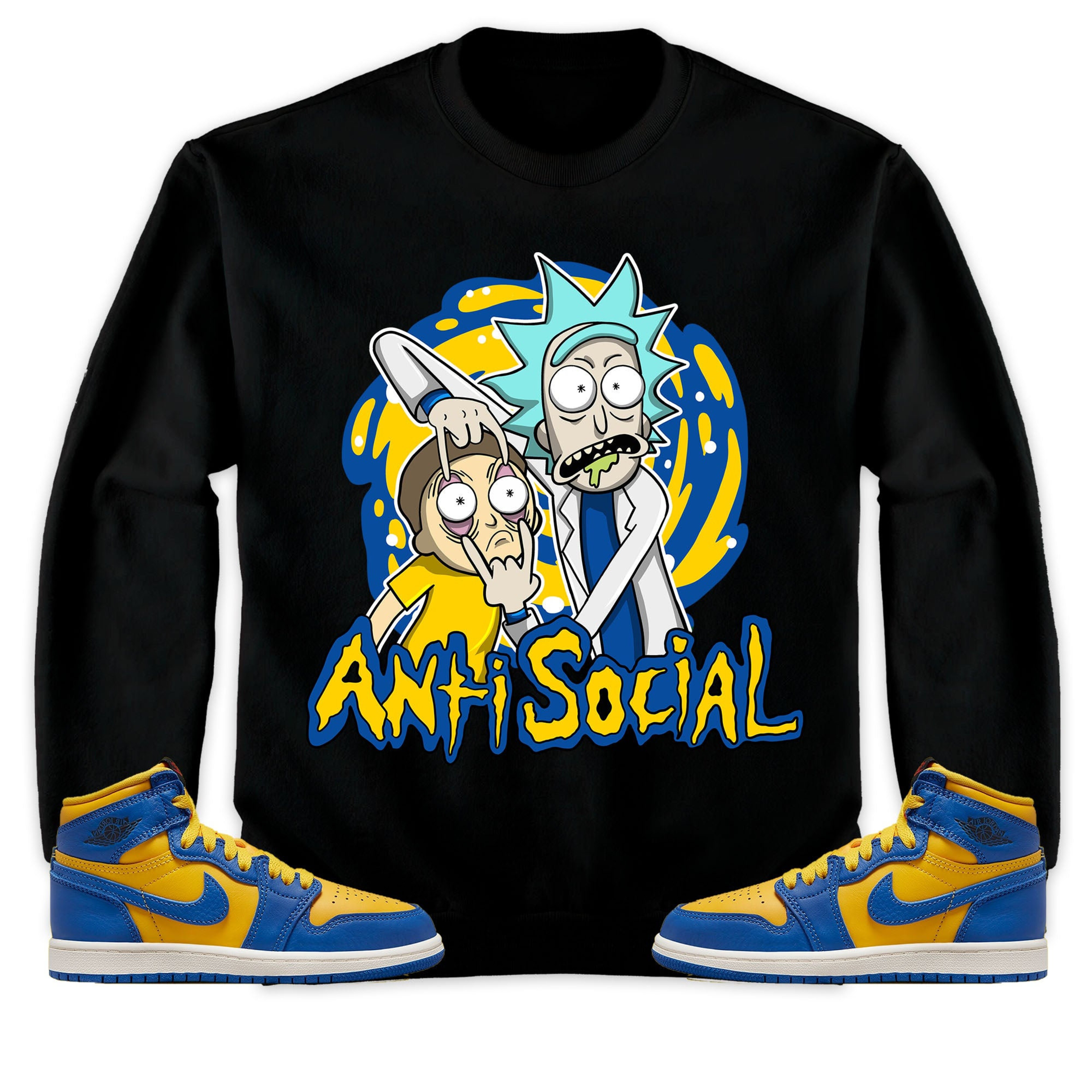 Jordan 1 High OG Laney Unisex Sweatshirt, Hoodie Rick Anti Social, Shirt To Match Sneaker