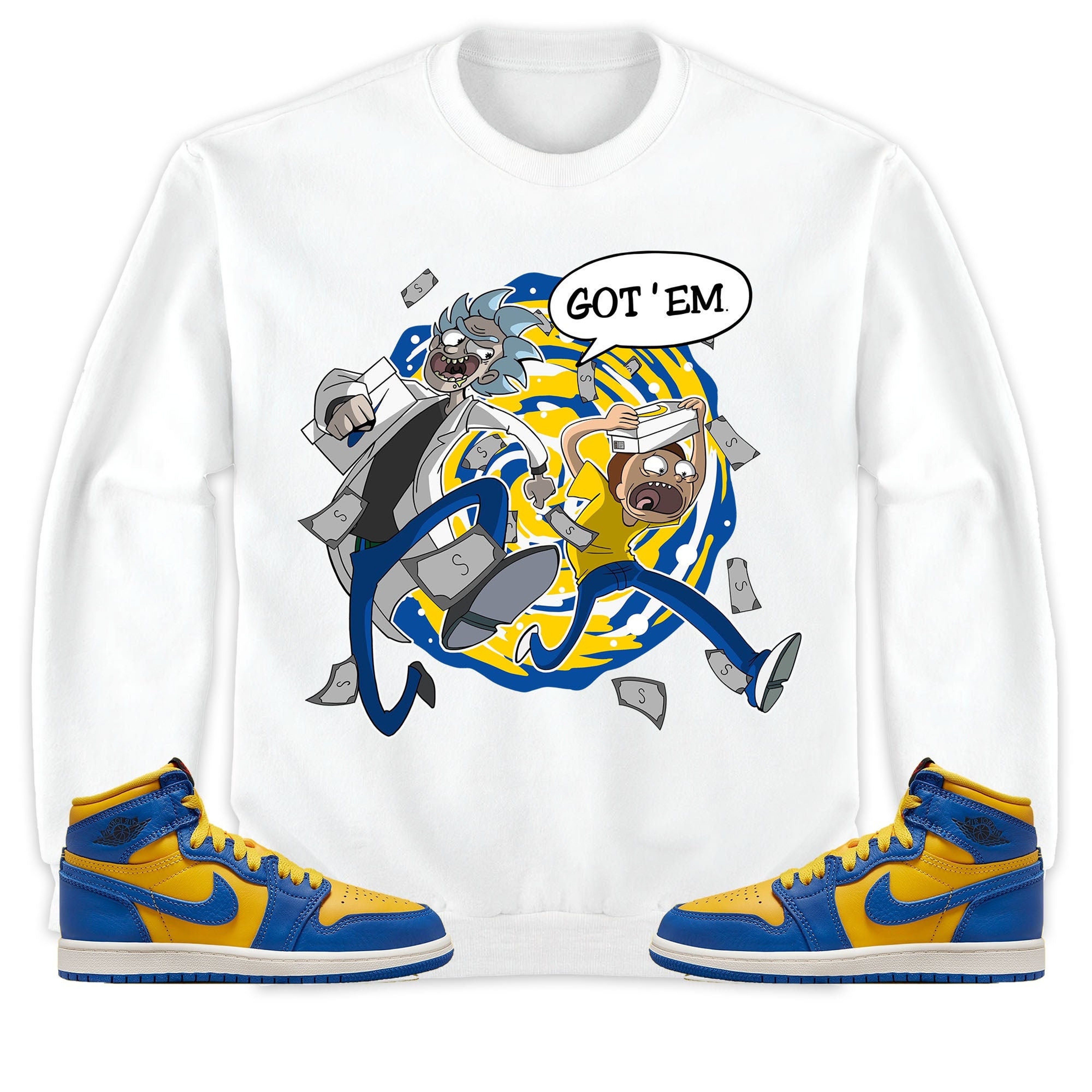 Jordan 1 High OG Laney Unisex Sweatshirt, Hoodie Rick Got Em, Shirt To Match Sneaker