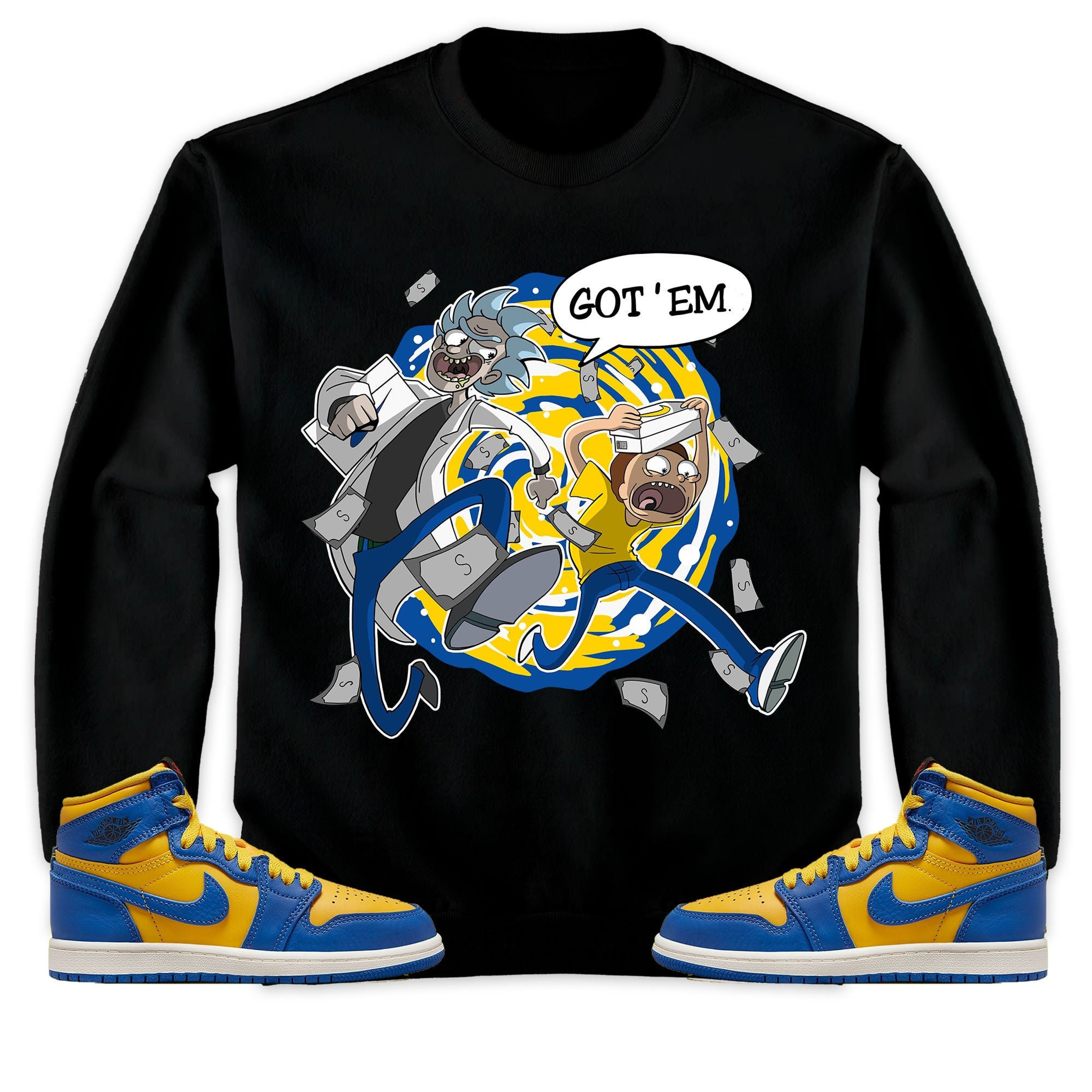 Jordan 1 High OG Laney Unisex Sweatshirt, Hoodie Rick Got Em, Shirt To Match Sneaker