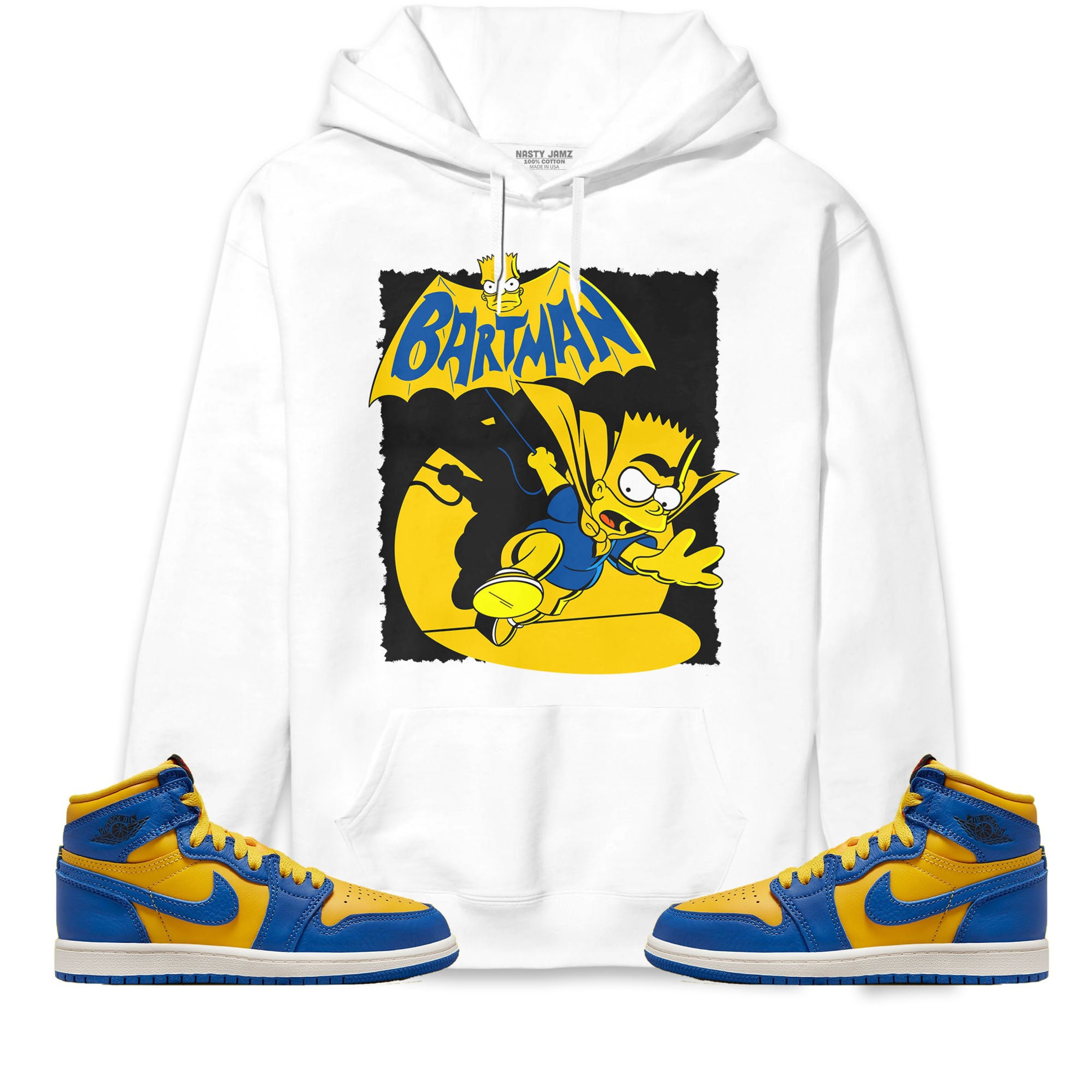 Jordan 1 High OG Laney Unisex Sweatshirt, Hoodie Shirts Bartman Simpson, Shirt To Match Sneaker