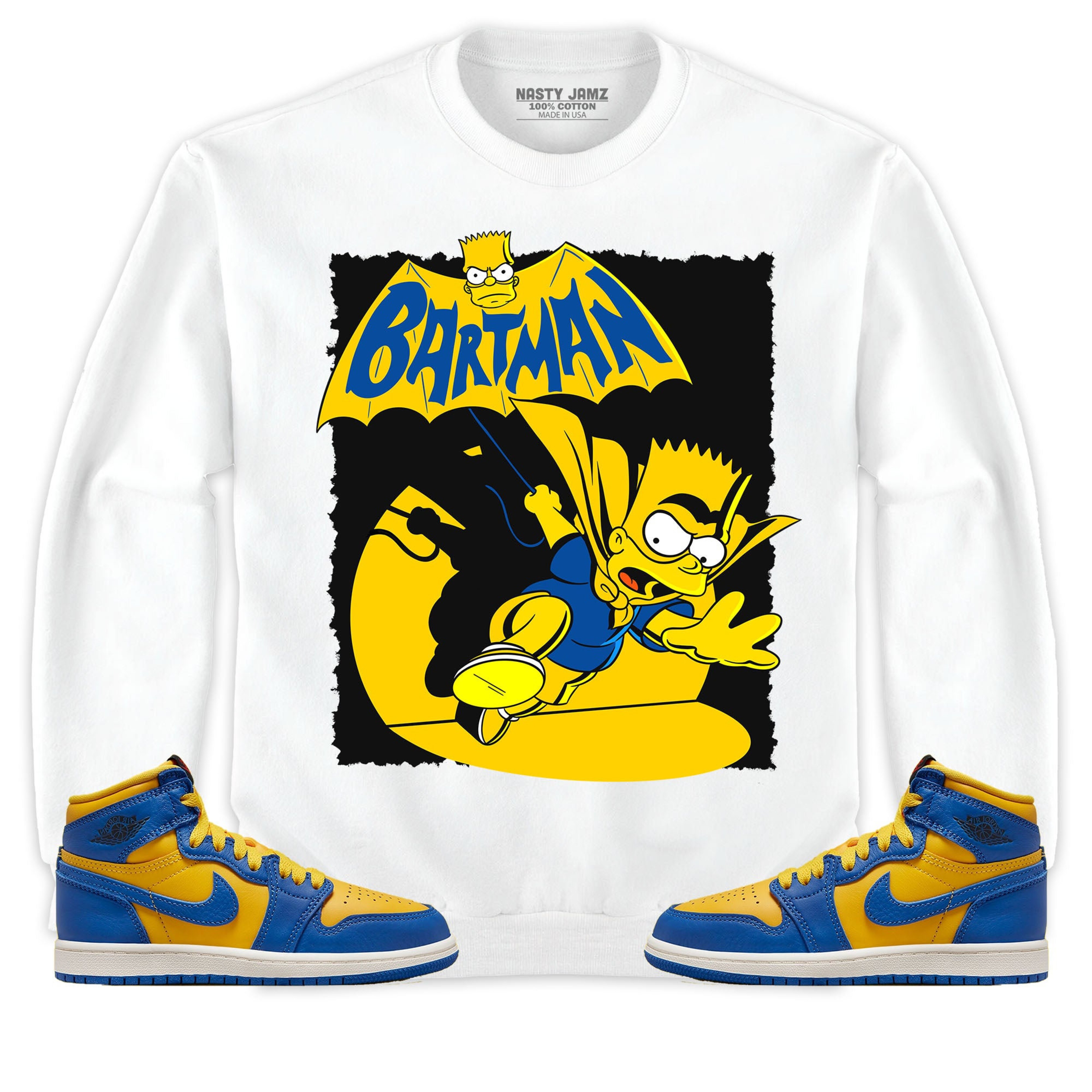 Jordan 1 High OG Laney Unisex Sweatshirt, Hoodie Shirts Bartman Simpson, Shirt To Match Sneaker