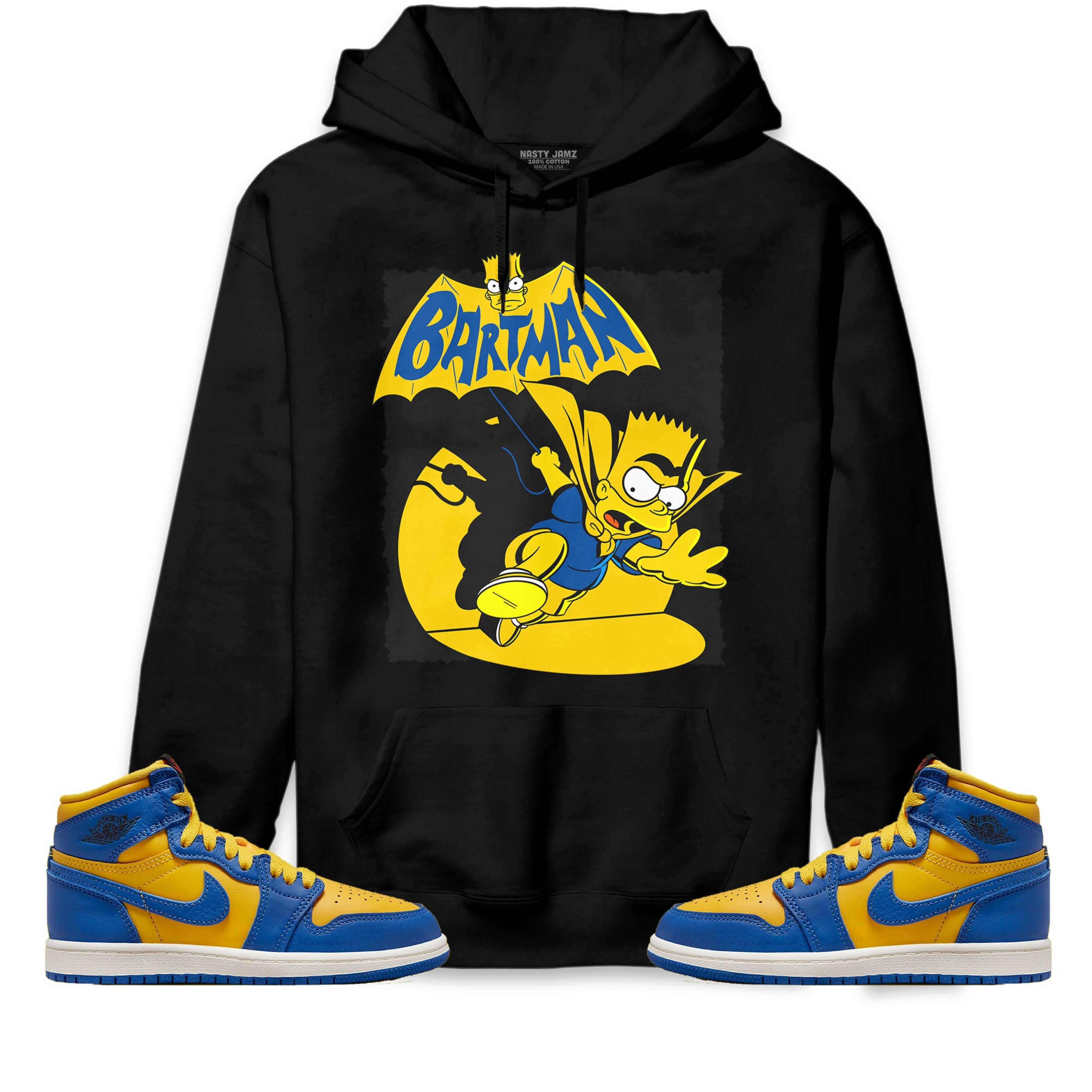 Jordan 1 High OG Laney Unisex Sweatshirt, Hoodie Shirts Bartman Simpson, Shirt To Match Sneaker
