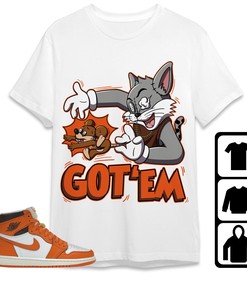 Jordan 1 High OG Starfish Unisex Shirt Got Em Cat And Mouse, Shirt To Match Sneaker