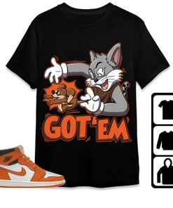 Jordan 1 High OG Starfish Unisex Shirt Got Em Cat And Mouse, Shirt To Match Sneaker