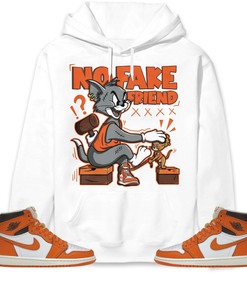 Jordan 1 High OG Starfish Unisex Sweatshirt, Hoodie Fake Friend Cat And Mouse, Shirt To Match Sneaker