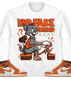 Jordan 1 High OG Starfish Unisex Sweatshirt, Hoodie Fake Friend Cat And Mouse, Shirt To Match Sneaker