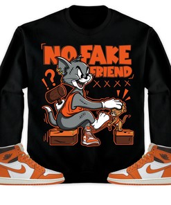 Jordan 1 High OG Starfish Unisex Sweatshirt, Hoodie Fake Friend Cat And Mouse, Shirt To Match Sneaker