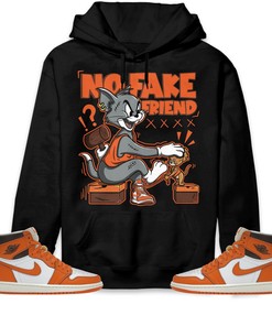 Jordan 1 High OG Starfish Unisex Sweatshirt, Hoodie Fake Friend Cat And Mouse, Shirt To Match Sneaker