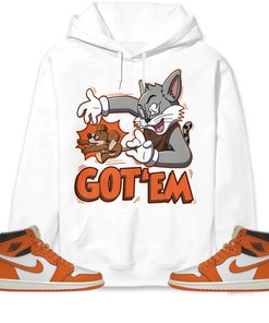 Jordan 1 High OG Starfish Unisex Sweatshirt, Hoodie Got Em Cat And Mouse, Shirt To Match Sneaker