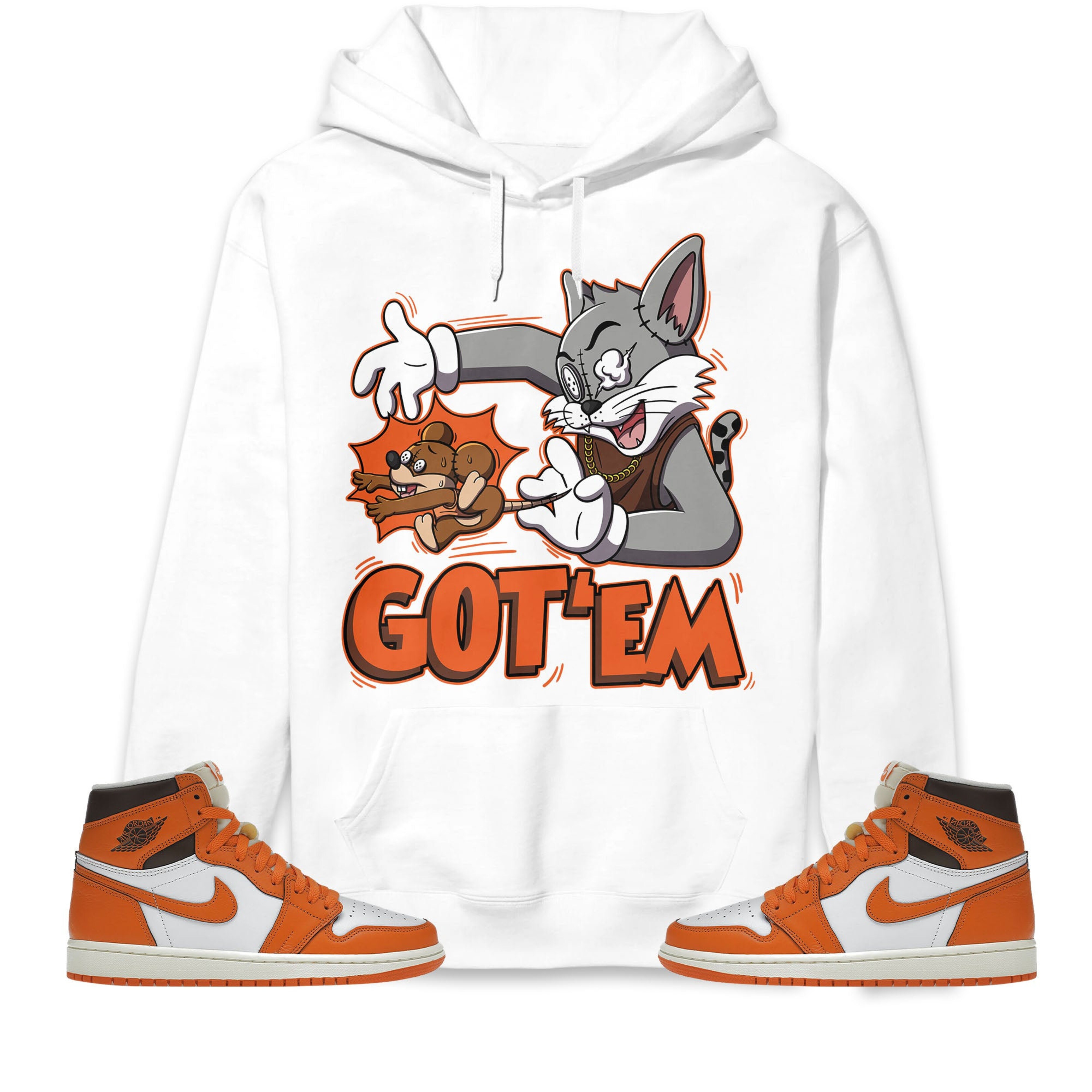 Jordan 1 High OG Starfish Unisex Sweatshirt, Hoodie Got Em Cat And Mouse, Shirt To Match Sneaker