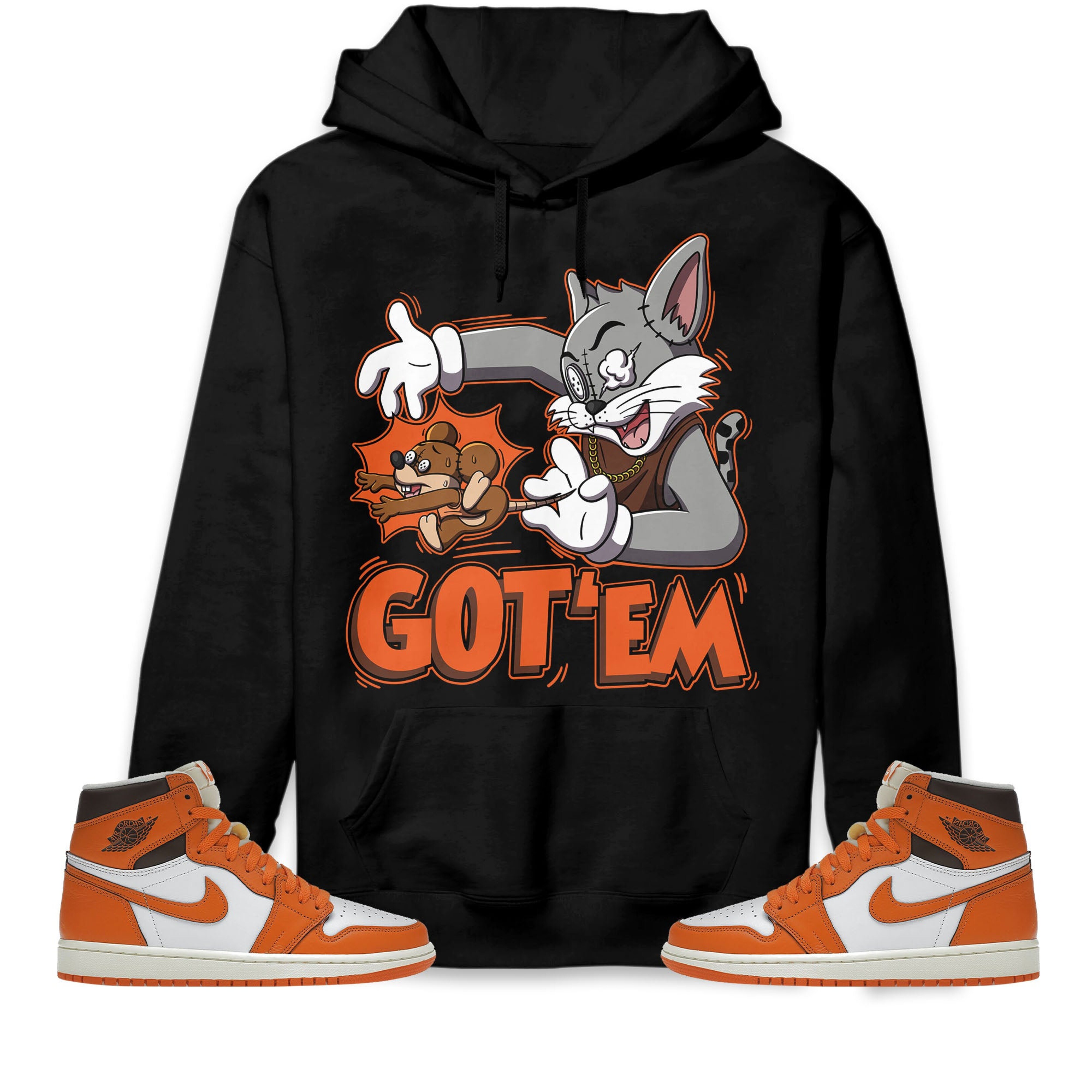 Jordan 1 High OG Starfish Unisex Sweatshirt, Hoodie Got Em Cat And Mouse, Shirt To Match Sneaker