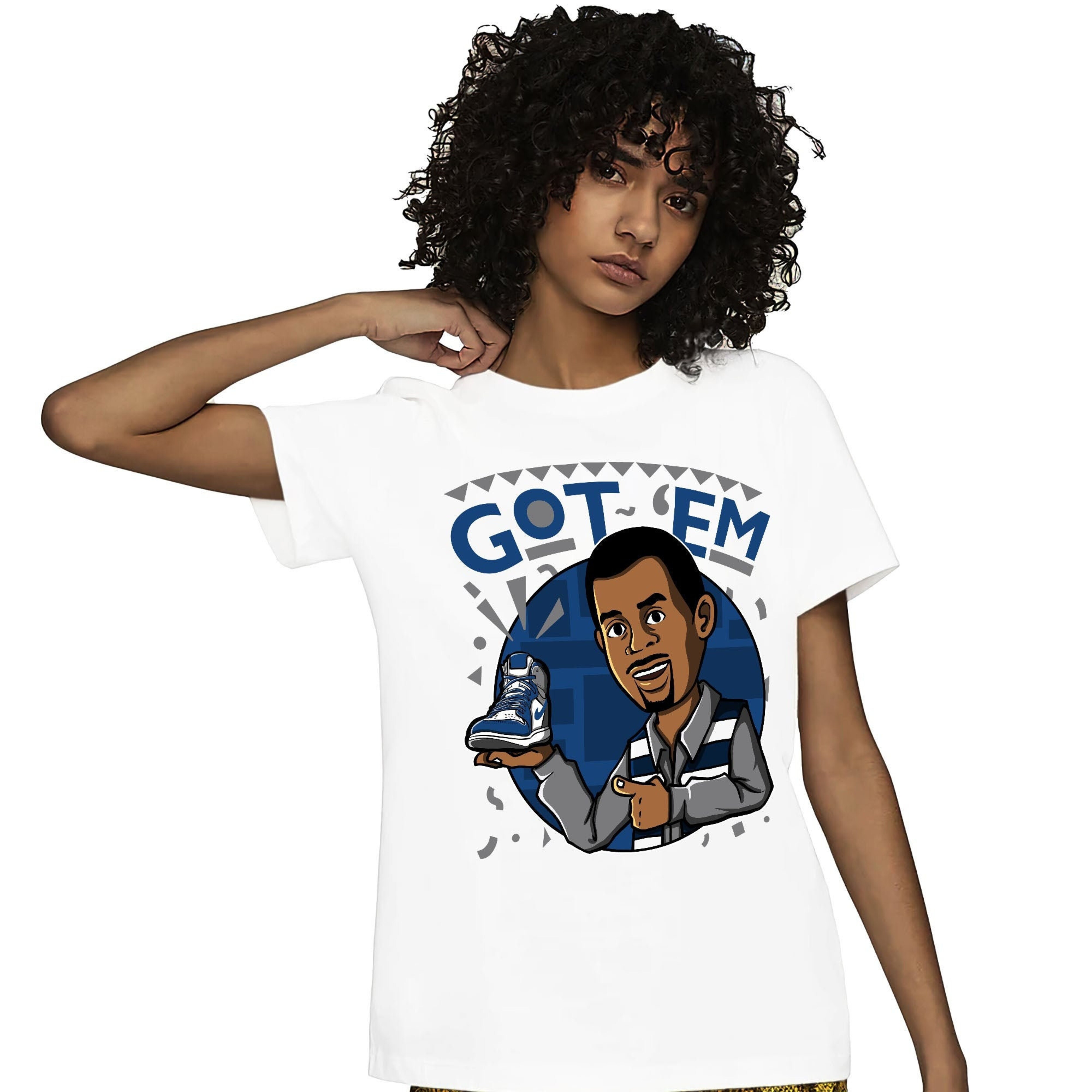 Jordan 1 High OG True Blue Unisex Shirt Got Em Martin, Shirt To Match Sneaker