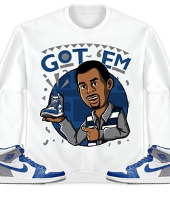 Jordan 1 High OG True Blue Unisex Shirt Got Em Martin, Shirt To Match Sneaker