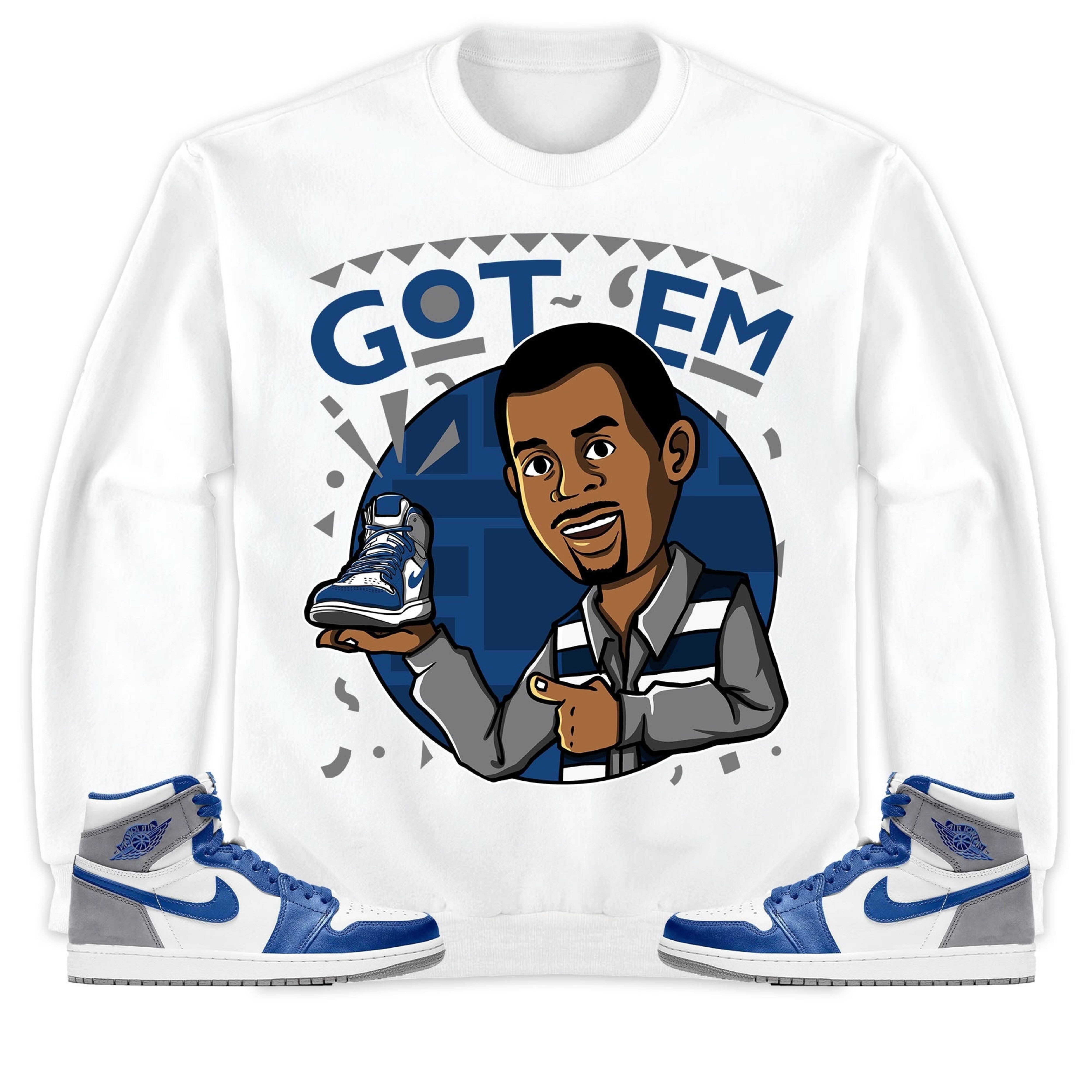 Jordan 1 High OG True Blue Unisex Shirt Got Em Martin, Shirt To Match Sneaker