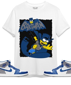 Jordan 1 High OG True Blue Unisex Shirt, Hoodie Sweatshirt Bartman Simpson, Shirt To Match Sneaker