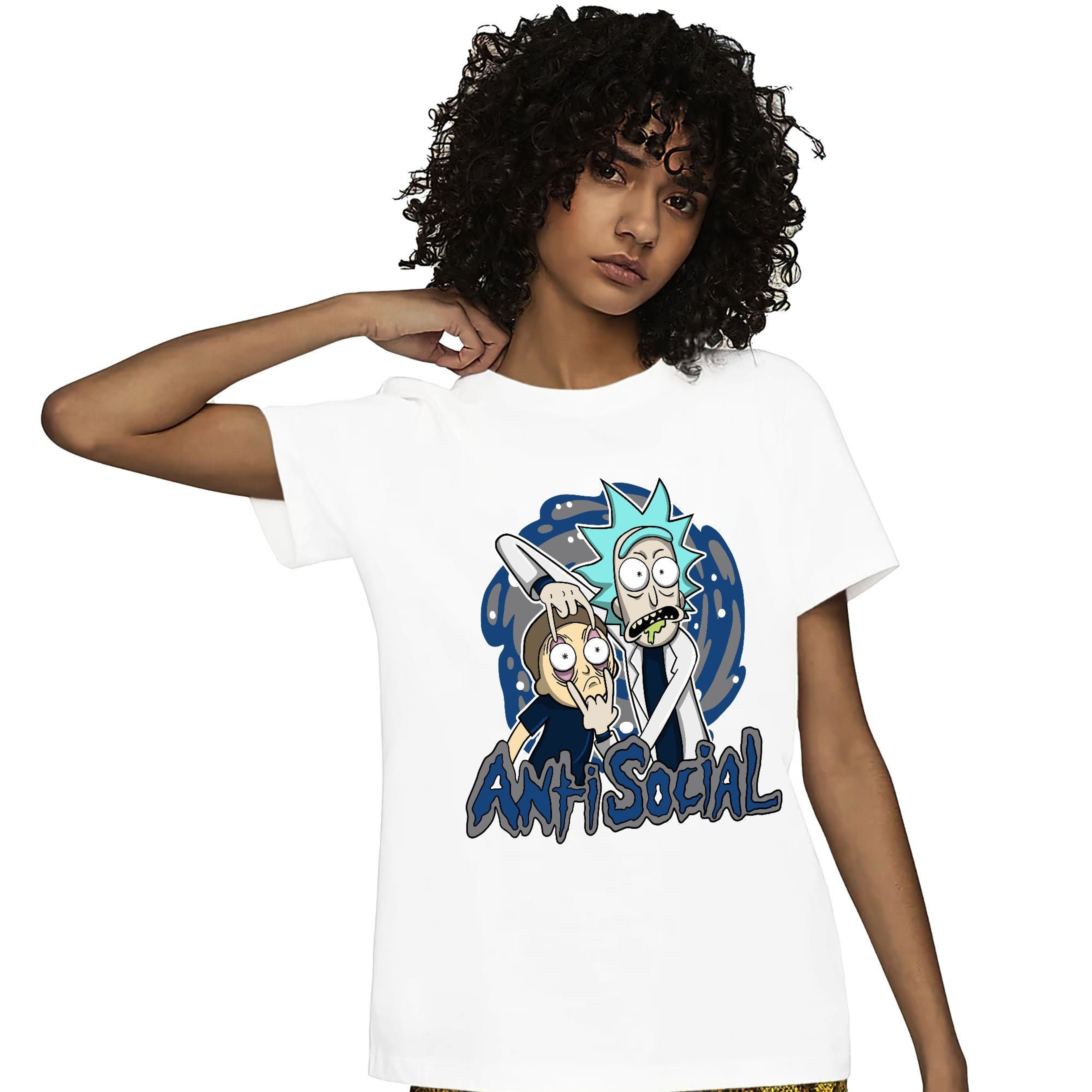 Jordan 1 High OG True Blue Unisex Shirt Rick Anti Social, Shirt To Match Sneaker