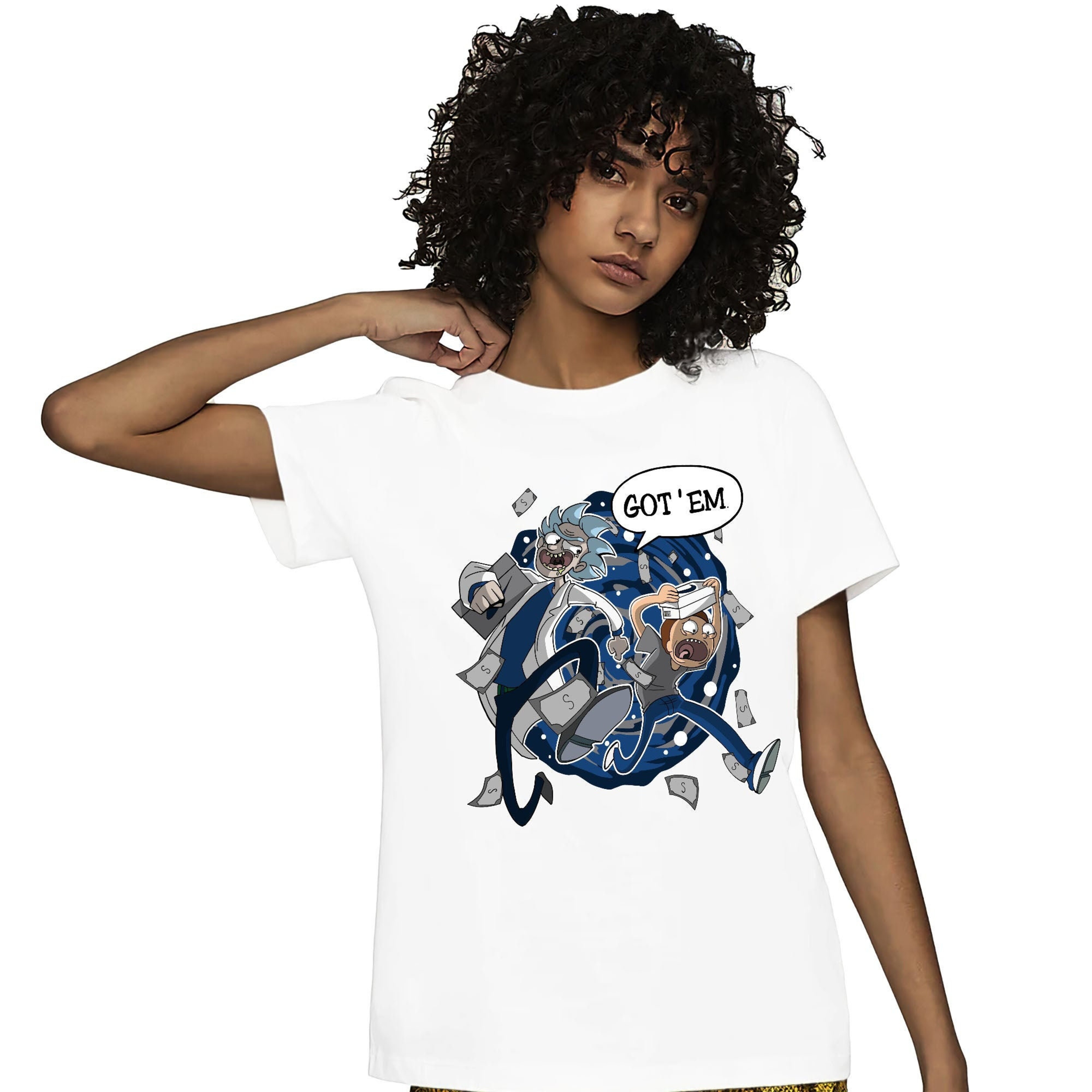Jordan 1 High OG True Blue Unisex Shirt Rick Got Em, Shirt To Match Sneaker