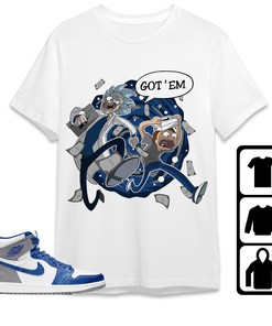 Jordan 1 High OG True Blue Unisex Shirt Rick Got Em, Shirt To Match Sneaker