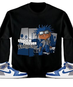 Jordan 1 High OG True Blue Unisex Sweatshirt, Hoodie GTA, Shirt To Match Sneaker