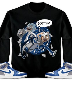 Jordan 1 High OG True Blue Unisex Sweatshirt, Hoodie Rick Got Em, Shirt To Match Sneaker