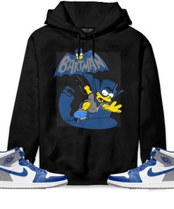 Jordan 1 High OG True Blue Unisex Sweatshirt, Hoodie Shirts Bartman Simpson, Shirt To Match Sneaker