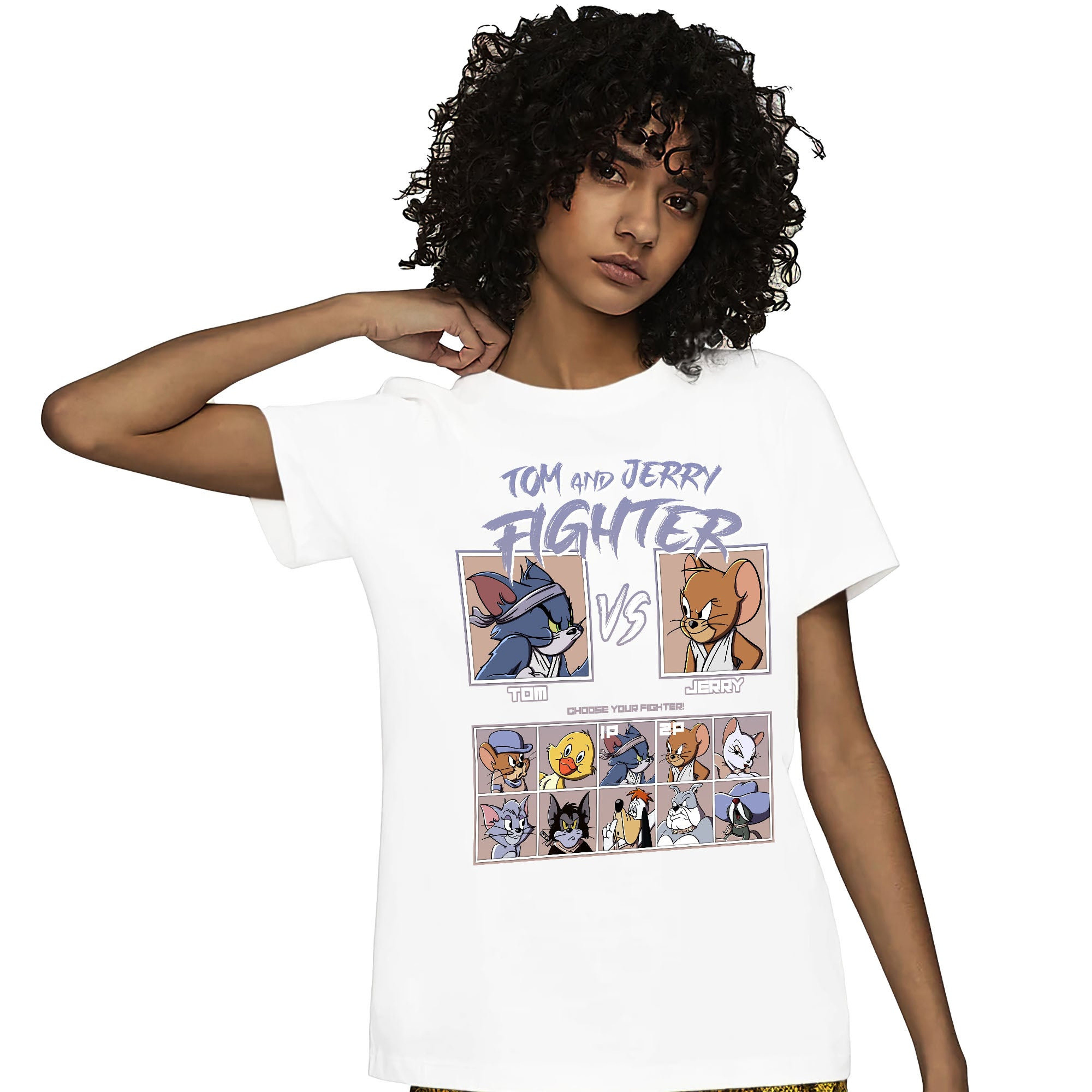 Jordan 1 High Skyline Unisex Shirt Cat And Mouse Fighter, Shirt To Match Sneaker
