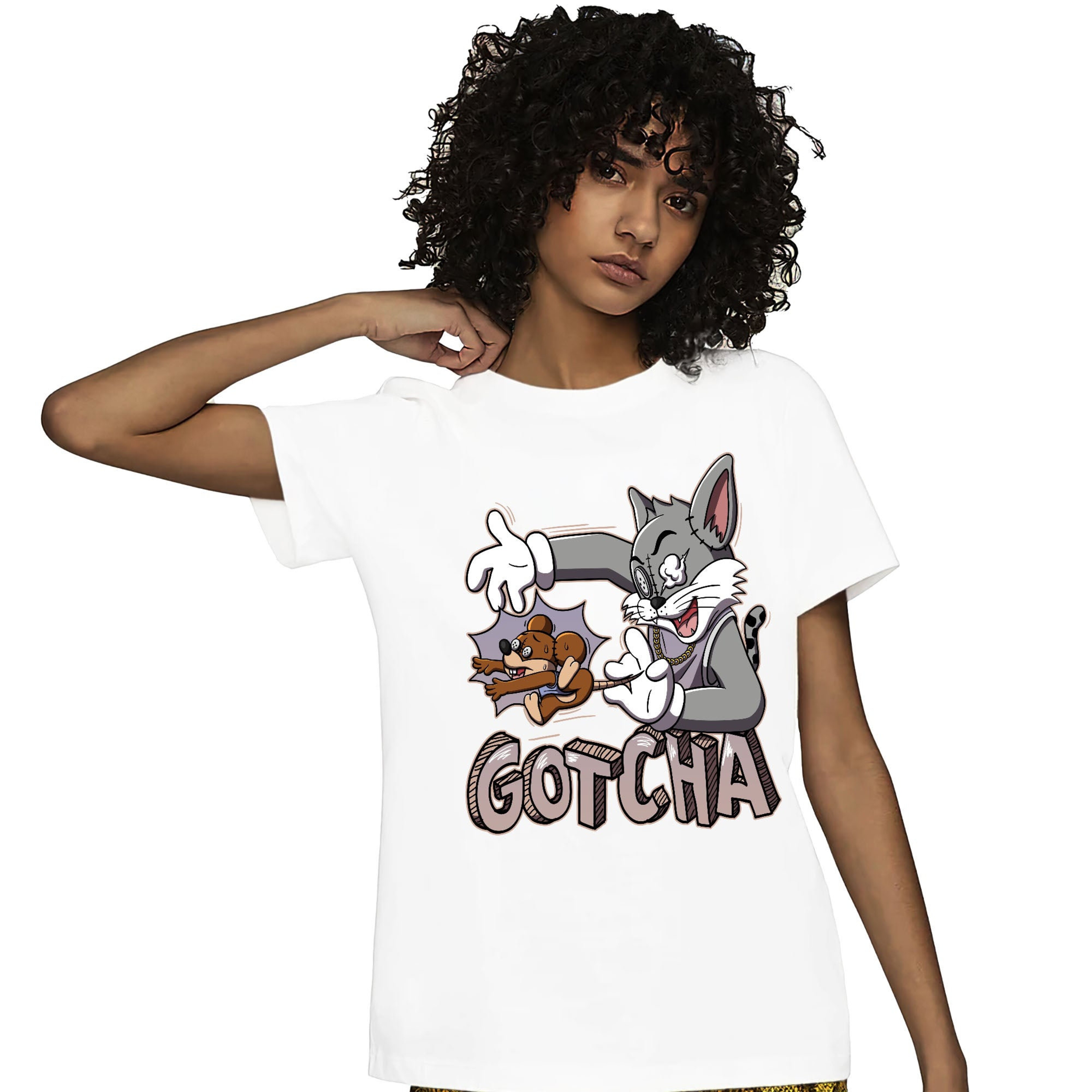 Jordan 1 High Skyline Unisex Shirt Gotcha Cat And Mouse, Shirt To Match Sneaker