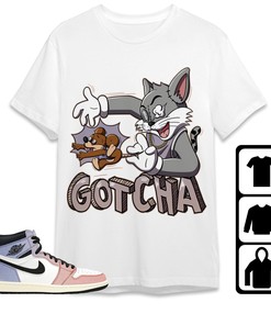 Jordan 1 High Skyline Unisex Shirt Gotcha Cat And Mouse, Shirt To Match Sneaker