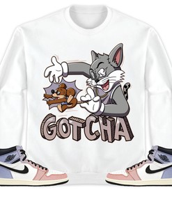 Jordan 1 High Skyline Unisex Shirt Gotcha Cat And Mouse, Shirt To Match Sneaker