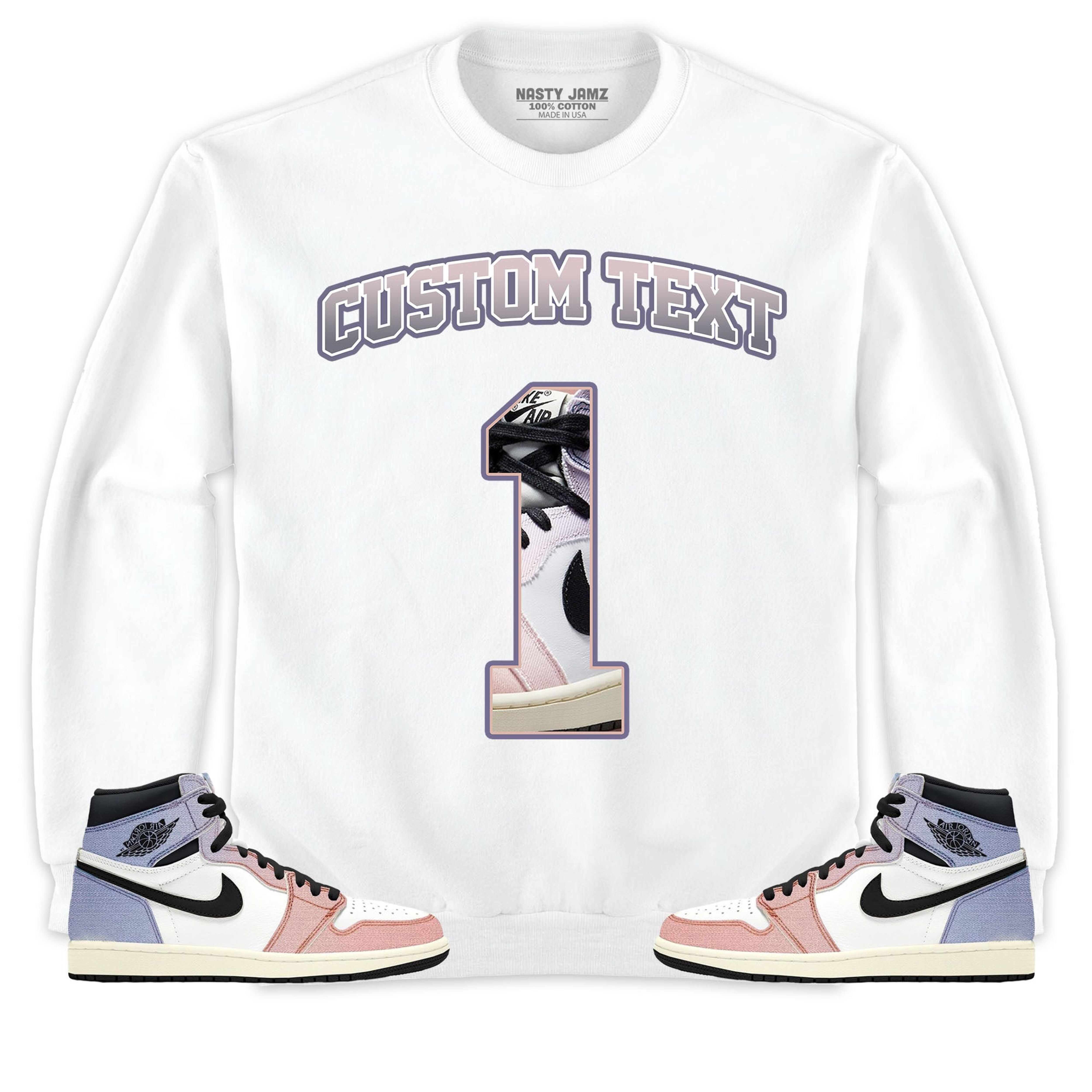 Jordan 1 High Skyline Unisex Shirt Number 1 CM1 Custom Text, Shirt To Match Sneaker