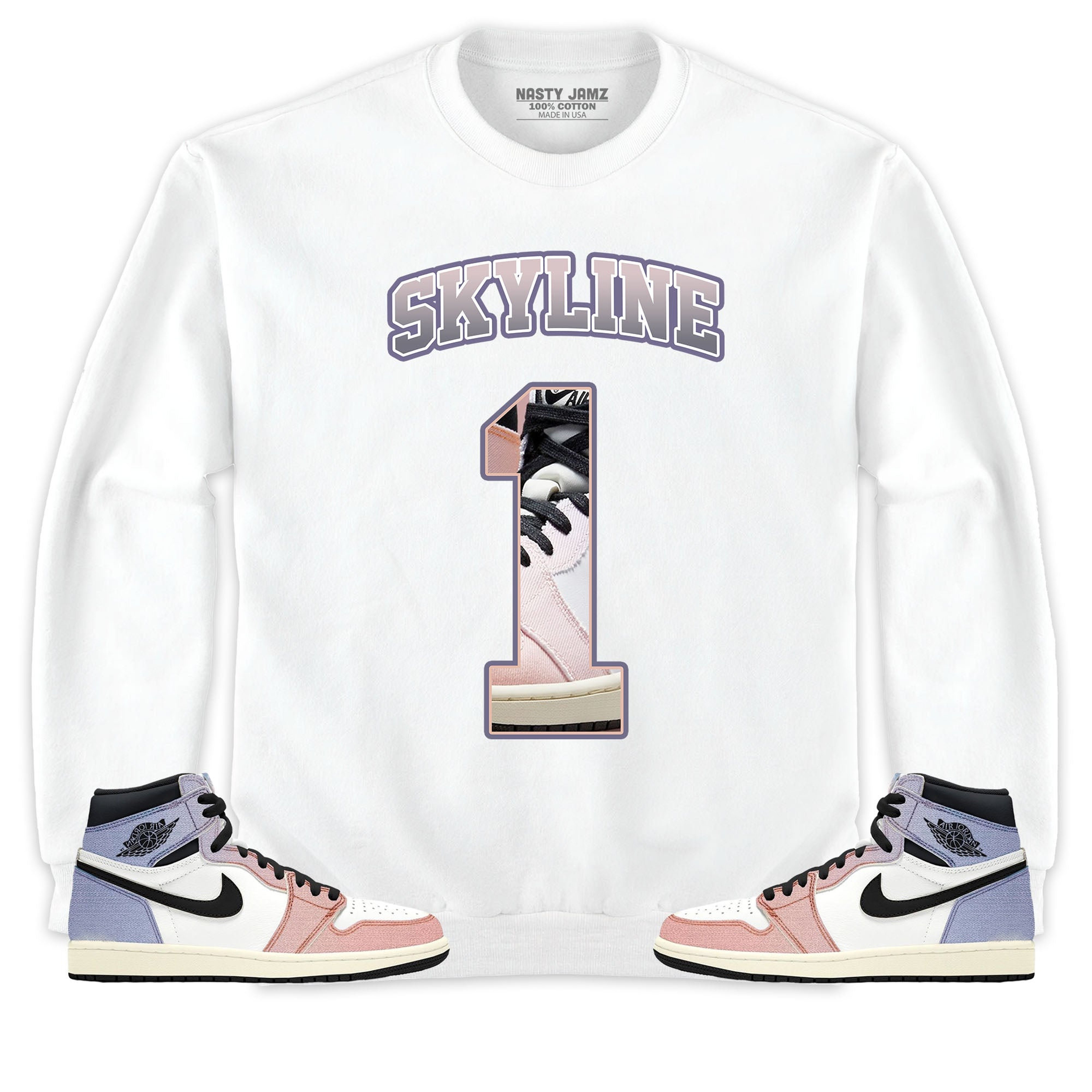 Jordan 1 High Skyline Unisex Shirt Number 1 CM1 Name, Shirt To Match Sneaker