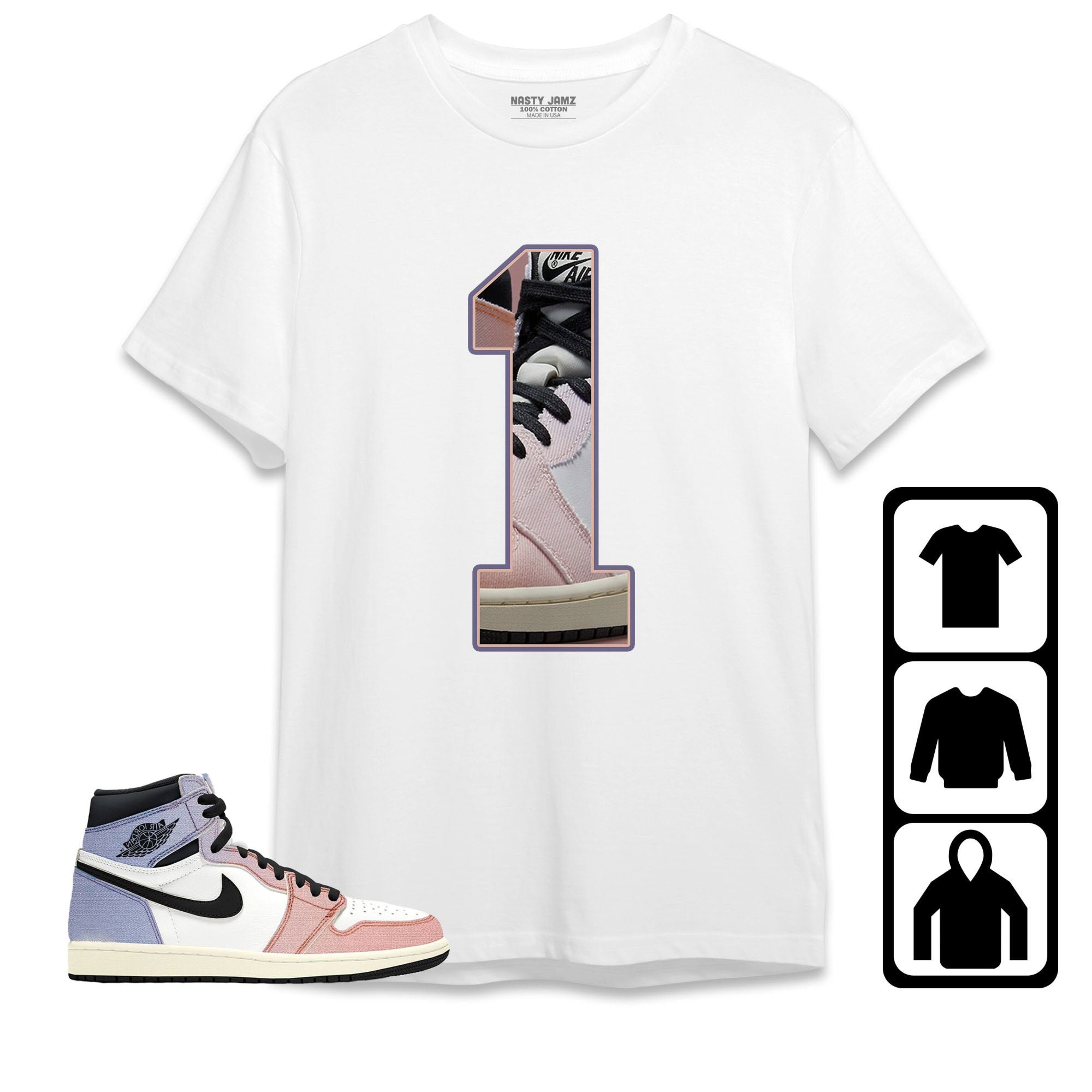 Jordan 1 High Skyline Unisex Shirt Number 1 CM1, Shirt To Match Sneaker