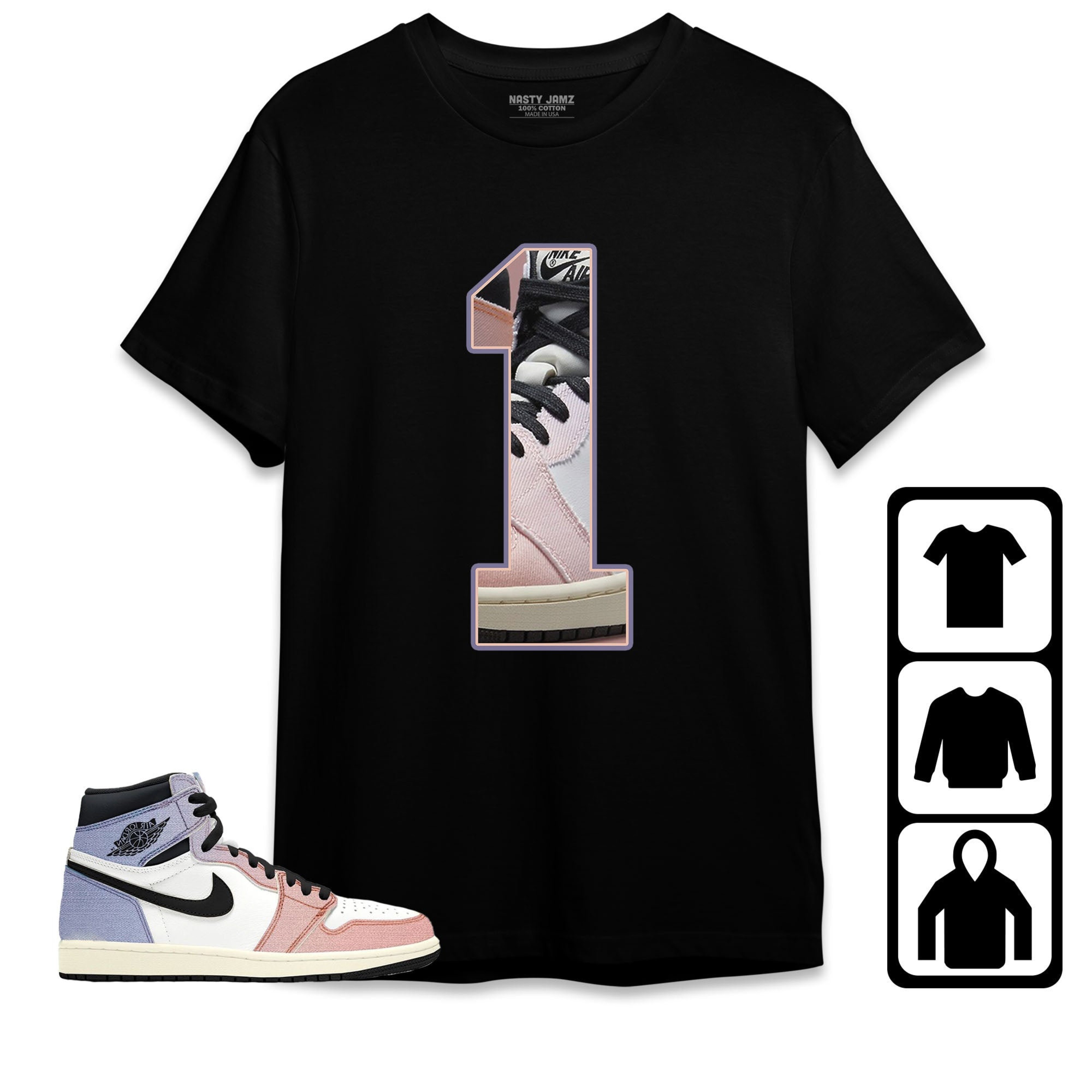 Jordan 1 High Skyline Unisex Shirt Number 1 CM1, Shirt To Match Sneaker