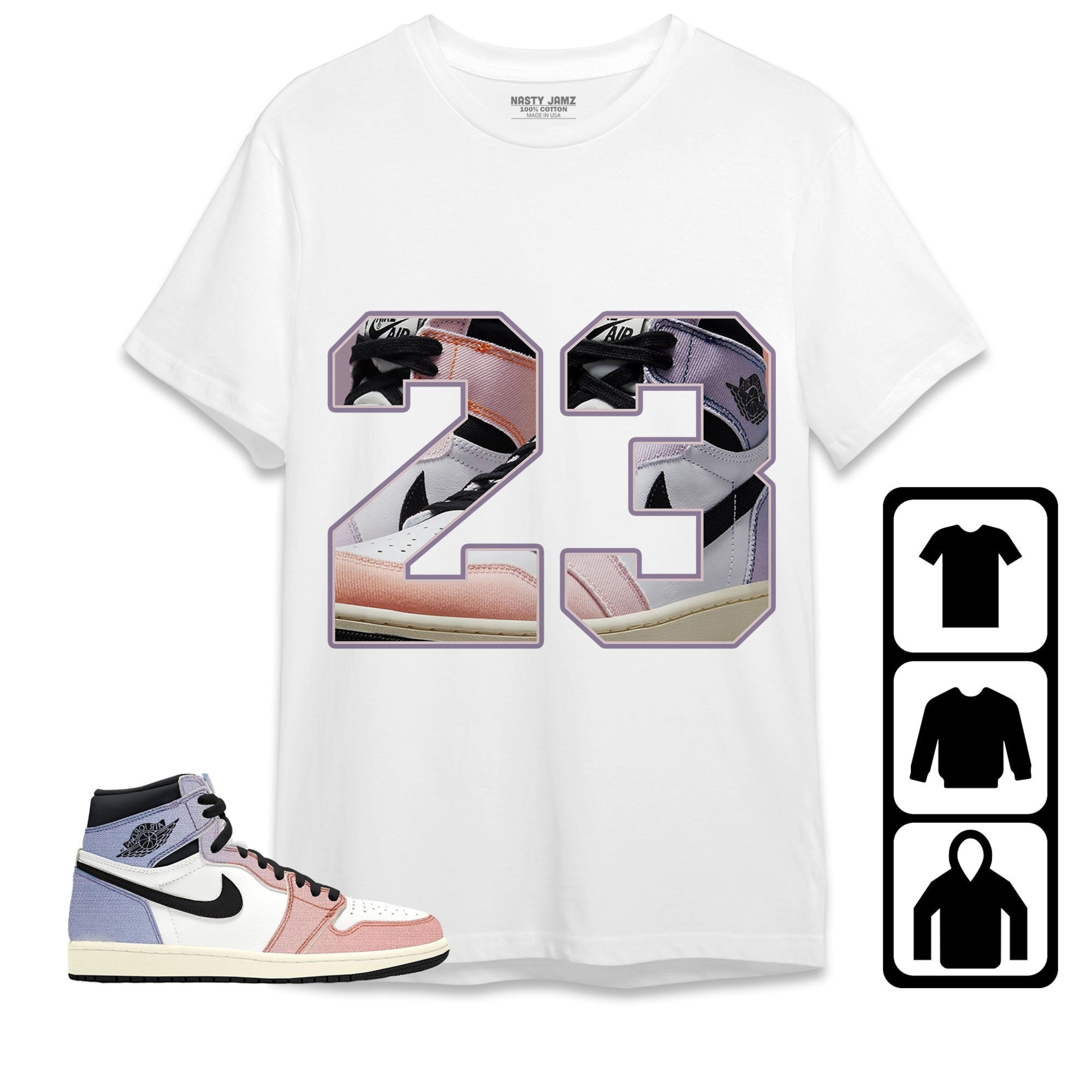 Jordan 1 High Skyline Unisex Shirt Number 23 CM1, Shirt To Match Sneaker