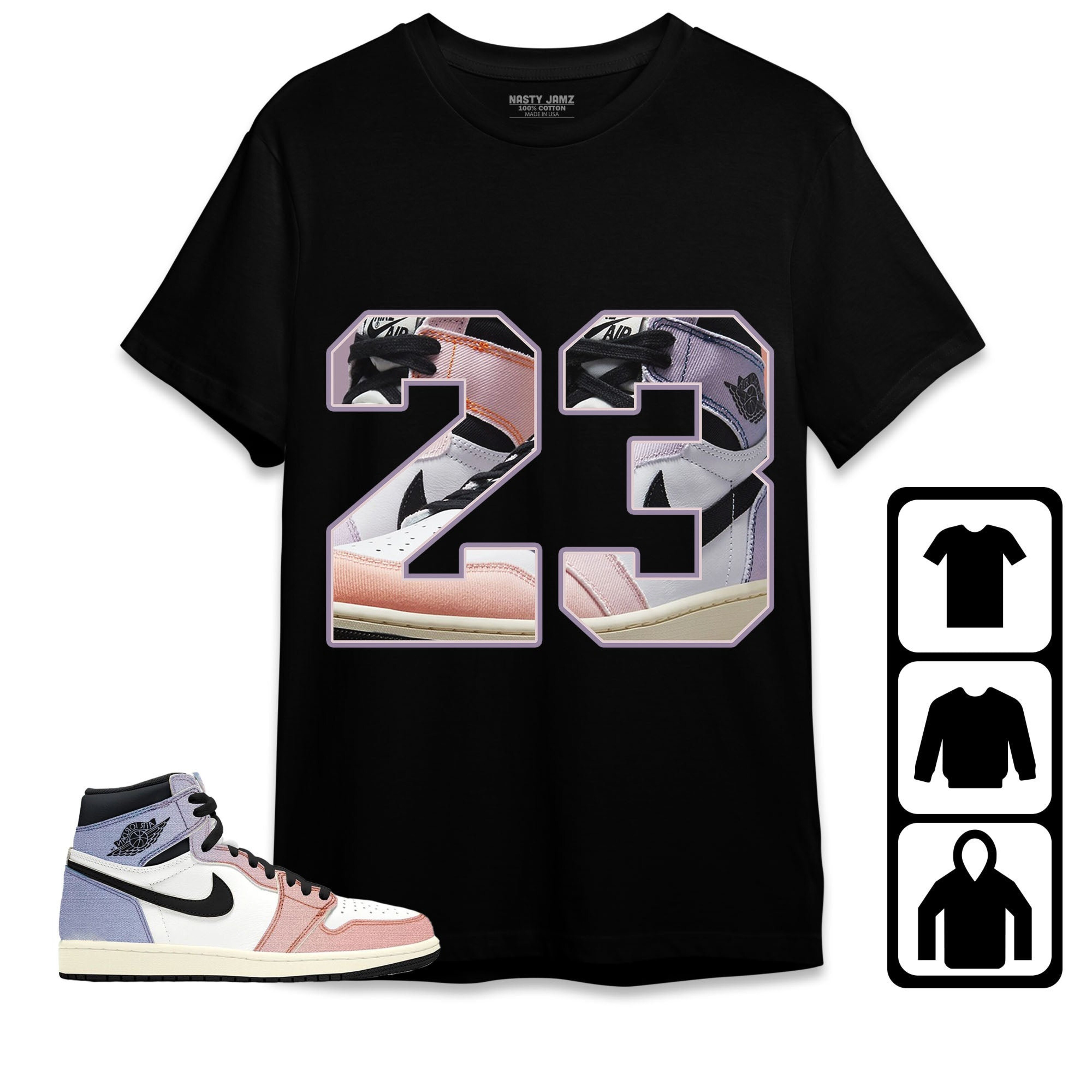 Jordan 1 High Skyline Unisex Shirt Number 23 CM1, Shirt To Match Sneaker
