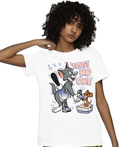 Jordan 1 High Skyline Unisex Shirt Trust No One Cat And Mouse, Shirt To Match Sneaker