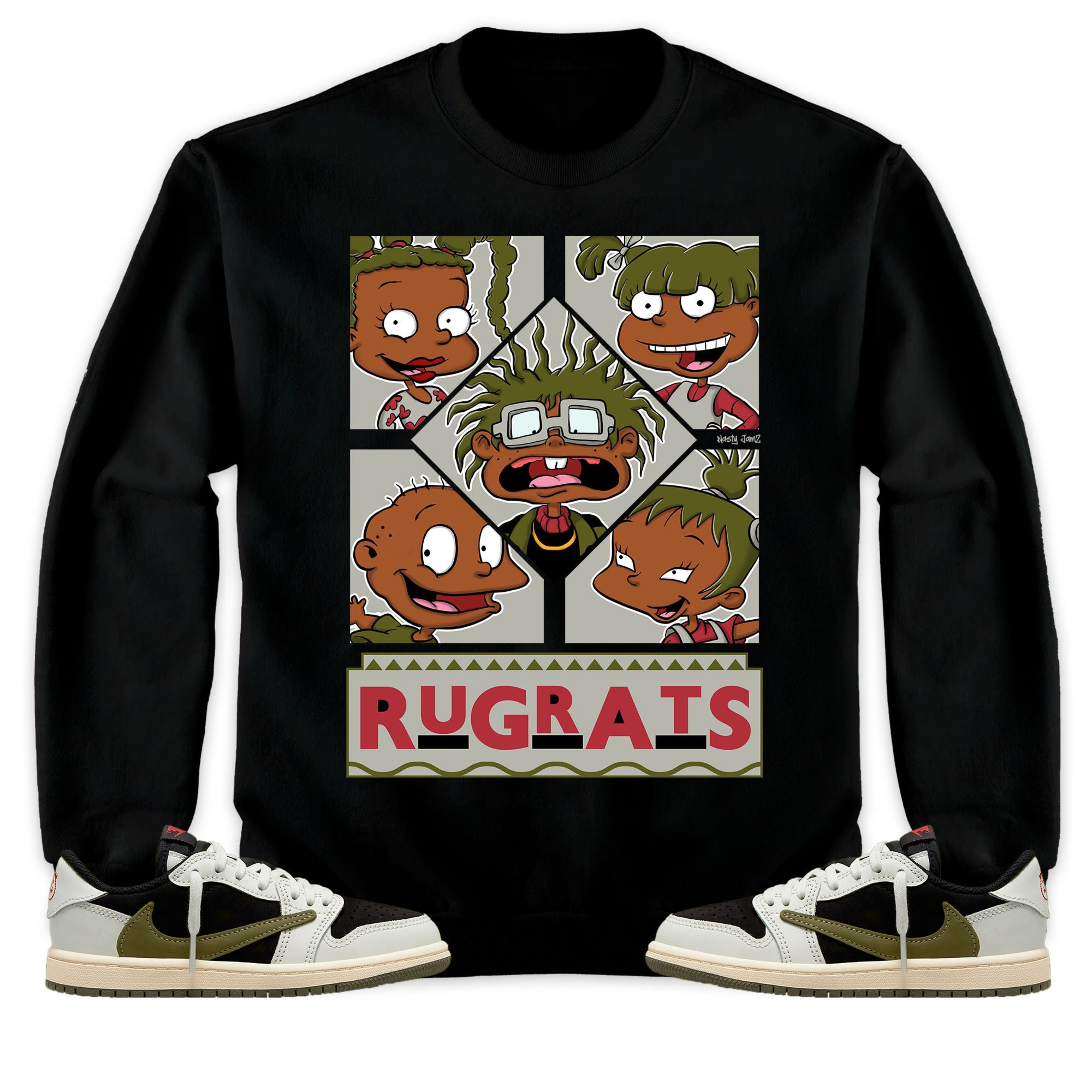 Jordan 1 Low Olive Unisex Shirt 90s TV Style, Shirt To Match Sneaker