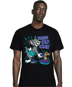 Jordan 1 Mid Black Grape Unisex T-Shirt, Trust No One Cat And Mouse, Shirt To Match Sneaker